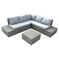 See more information about the Classic Rattan Garden Corner Sofa by Wensum - 5 Seats White