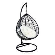 See more information about the Wicker Rattan Hanging Garden Swing Chair Black