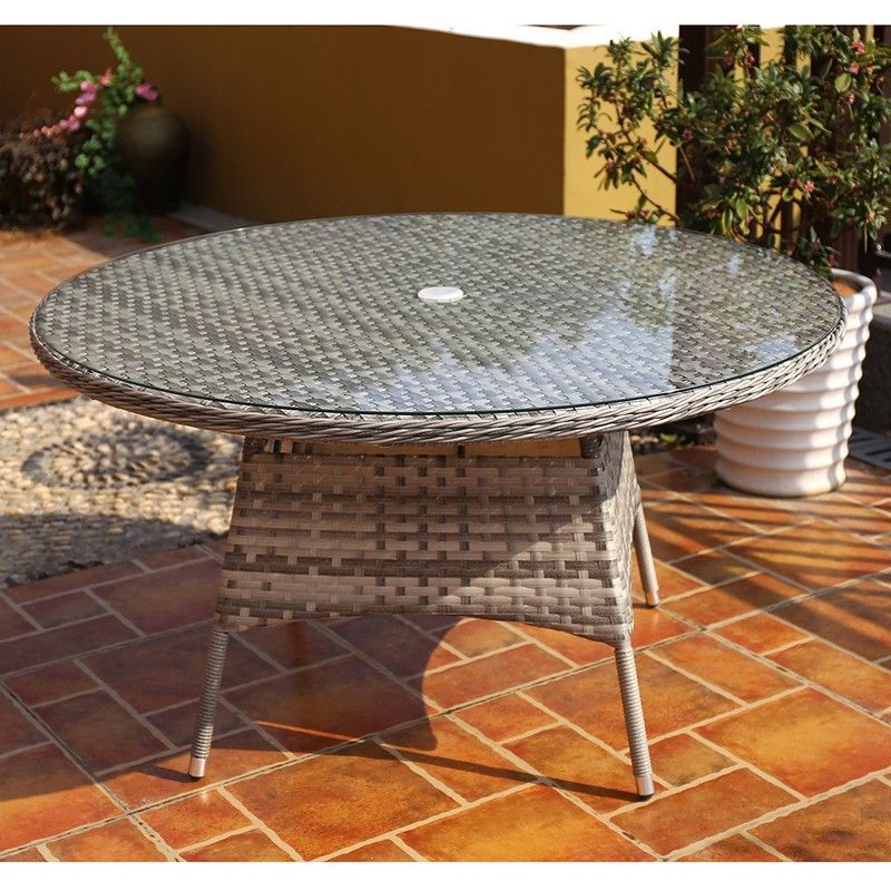 Garden Dining Table Grey, Round Outdoor Dining Tables Uk