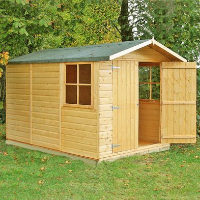 Product photograph of Shire Guernsey 7 X 10 11 Apex Shed - Premium Dip Treated Shiplap from QD stores