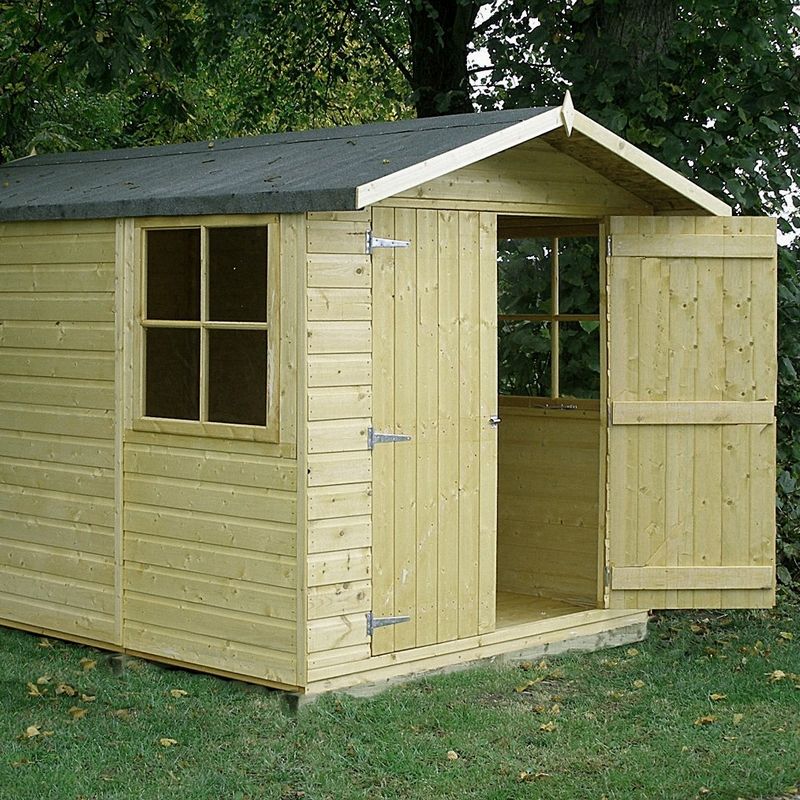 Shire Guernsey 7' x 10' 11" Apex Shed - Premium Pressure Treated Shiplap
