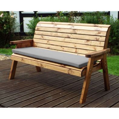 Product photograph of Winchester Garden Bench By Charles Taylor - 3 Seats Grey Cushions from QD stores