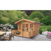 See more information about the Shire Grizedale 11' 9" x 7' 10" Apex Log Cabin - Premium 28mm Cladding Tongue & Groove