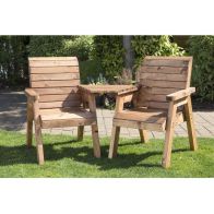See more information about the Scandinavian Redwood Garden Tete a Tete by Croft - 2 Seats