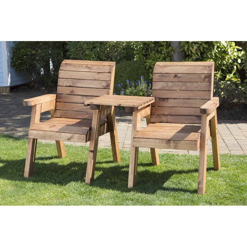 Charles Taylor 2 Seat Tete A, Garden Seat With Table