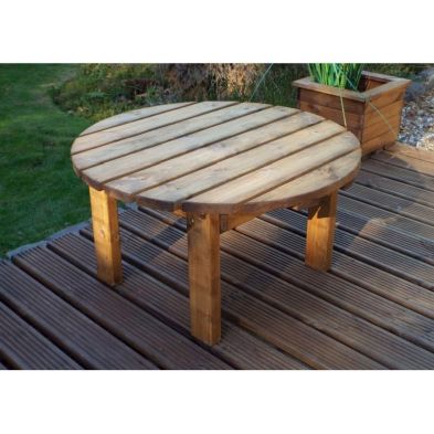 Scandinavian Redwood Garden Round Table By Charles Taylor
