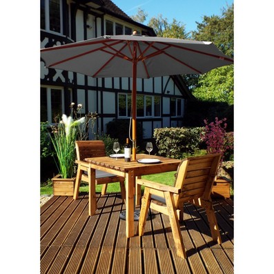 Product photograph of Scandinavian Redwood Garden Furniture Set By Charles Taylor - 2 Seats Grey Cushions from QD stores