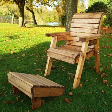 Product photograph of Scandinavian Redwood Garden Armchair Relaxer Set By Charles Taylor from QD stores