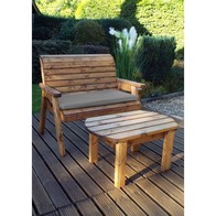 See more information about the Deluxe Garden Furniture Set by Charles Taylor - 2 Seats Grey Cushions