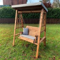 See more information about the Dorset Garden Swing Seat by Charles Taylor - 2 Seats Grey Cushions