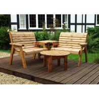 See more information about the Scandinavian Redwood Garden Patio Dining Set by Charles Taylor - 4 Seats
