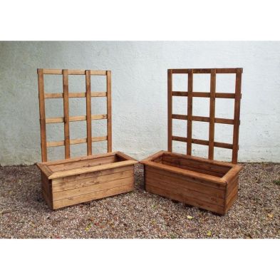 Product photograph of Scandinavian Redwood Garden Planter Trellis Set By Charles Taylor from QD stores