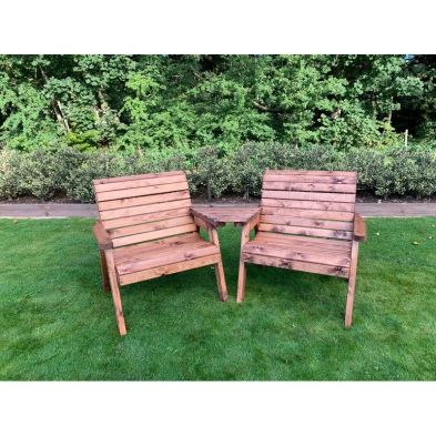 Product photograph of Scandinavian Redwood Garden Tete A Tete By Charles Taylor - 2 Seats from QD stores