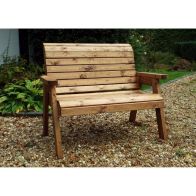 See more information about the Traditional Garden Bench by Charles Taylor - 2 Seats Grey Cushions