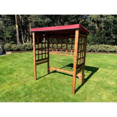 Product photograph of Scandinavian Redwood Garden Bbq Shelter By Charles Taylor Burgundy from QD stores