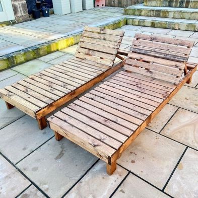 Product photograph of Scandinavian Redwood Garden Sun Lounger Set By Charles Taylor - 2 Seats from QD stores