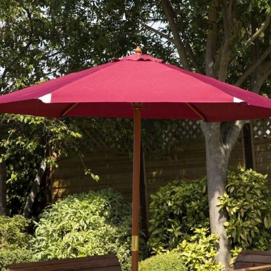 Product photograph of 2 7 Metre Garden Parasol - Burgundy from QD stores