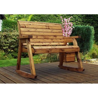 Scandinavian Redwood Garden Bench By Charles Taylor 2 Seats