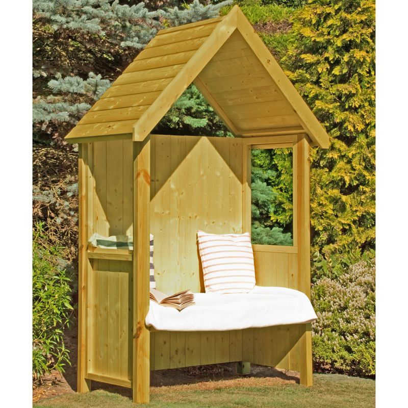 Shire Hebe Pressure Treated Garden Arbour 5' x 3'