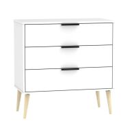 See more information about the Drayton 3 Drawer Bedroom Chest White & Oak Legs