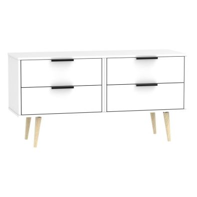 Product photograph of Drayton Large Chest Of Drawers White 4 Drawers from QD stores