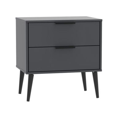 Product photograph of Drayton Chest Of Drawers Black 2 Drawers from QD stores