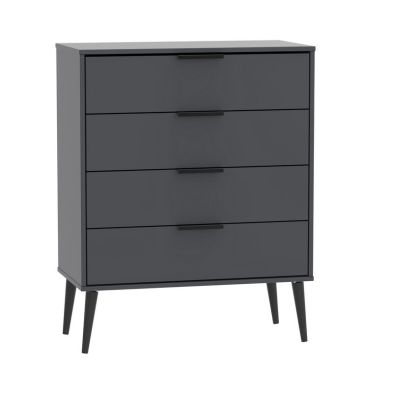 Product photograph of Drayton Chest Of Drawers Black 4 Drawers from QD stores