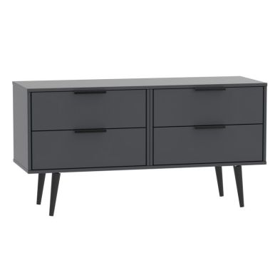 Product photograph of Drayton Large Chest Of Drawers Black 4 Drawers from QD stores