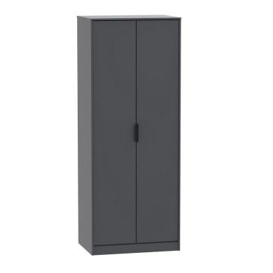 Product photograph of Drayton Tall Wardrobe Black 2 Doors from QD stores