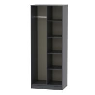 See more information about the Drayton Tall Wardrobe Black 5 Shelves