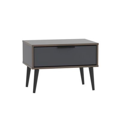 See more information about the Drayton Side Table Natural & Black 1 Drawer