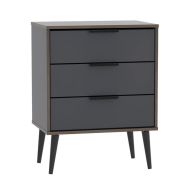 See more information about the Drayton Chest of Drawers Natural & Black 3 Drawers