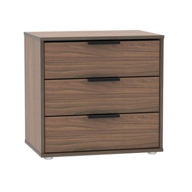 Product photograph of Drayton Chest Of Drawers Dark Brown 3 Drawers from QD stores