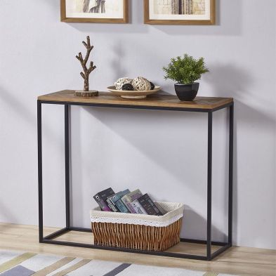 Product photograph of Wensum Chevron Console Table from QD stores