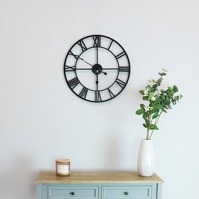Indoor Wall Clock Matte Black 60cm By Wensum