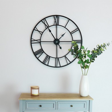 Product photograph of Indoor Wall Clock Matte Black 80cm By Wensum from QD stores