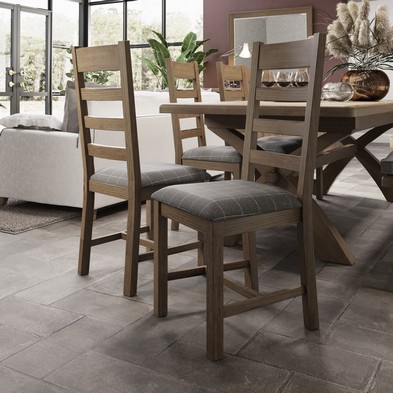 Product photograph of Pair Of Bondi Dining Chairs Oak Grey from QD stores