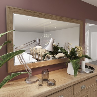 Product photograph of Bondi Mirror Oak Natural 160cm from QD stores