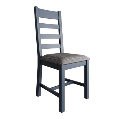 Pair Of Bondi Dining Chairs Oak Blue Grey