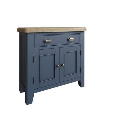 Product photograph of Bondi Sideboard Oak Blue 2 Doors 2 Shelves 1 Drawer from QD stores