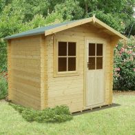 See more information about the Shire Herewood 7' 10" x 7' 10" Apex Log Cabin - Premium 28mm Cladding Tongue & Groove