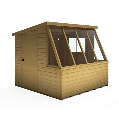 Product photograph of Shire Iceni 8 3 X 8 3 Pent Potting Shed - Premium Dip Treated Shiplap from QD stores