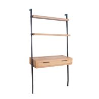 See more information about the Industrial Chic Oak & Steel 1 Drawer 2 Shelf Desk & Bookcase