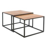 See more information about the Industrial Chic Oak & Steel Square Coffee Table