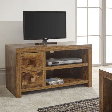 Product photograph of Jakarta Tv Unit Brown 2 Shelves 2 Drawers from QD stores