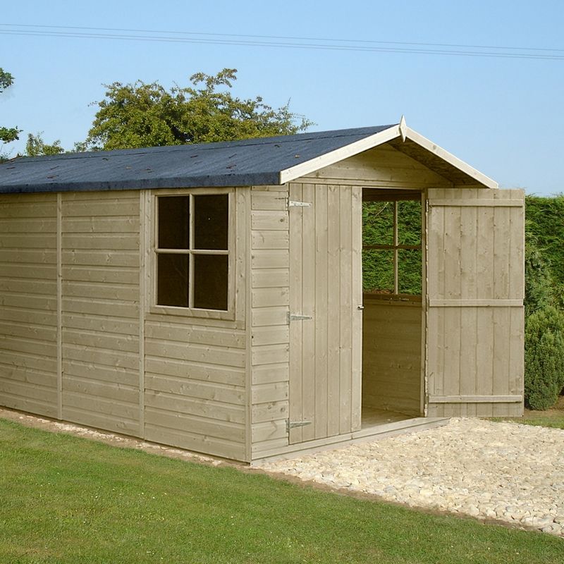 Shire Jersey 7' 1" x 14' 3" Apex Shed - Premium Pressure Treated Shiplap