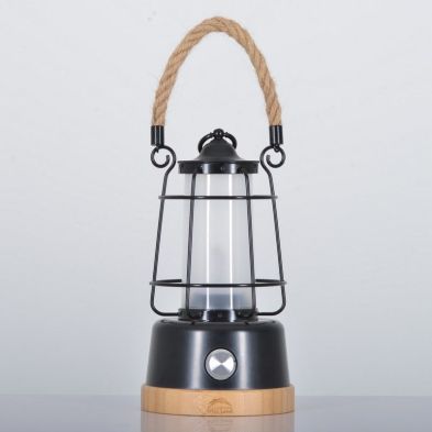 Product photograph of Portable Hemp Rope Rechargable Garden Lantern By Wildland from QD stores
