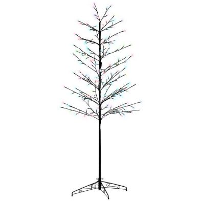6ft Christmas Tree Light Feature With Led Lights Multicoloured 15 Tips