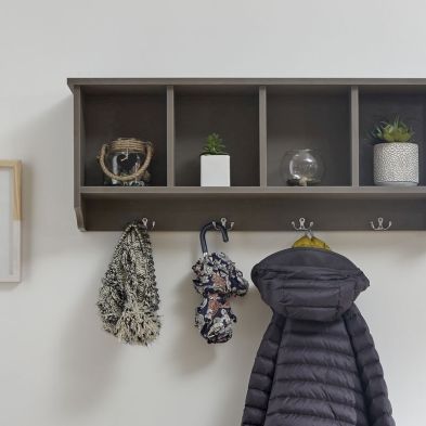 See more information about the Kempton Wall Rack Grey 4 Shelves