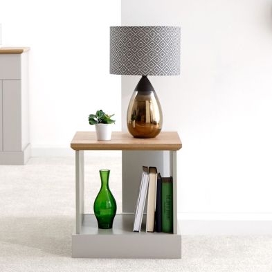 Product photograph of Kendal Side Table Grey 1 Shelf from QD stores